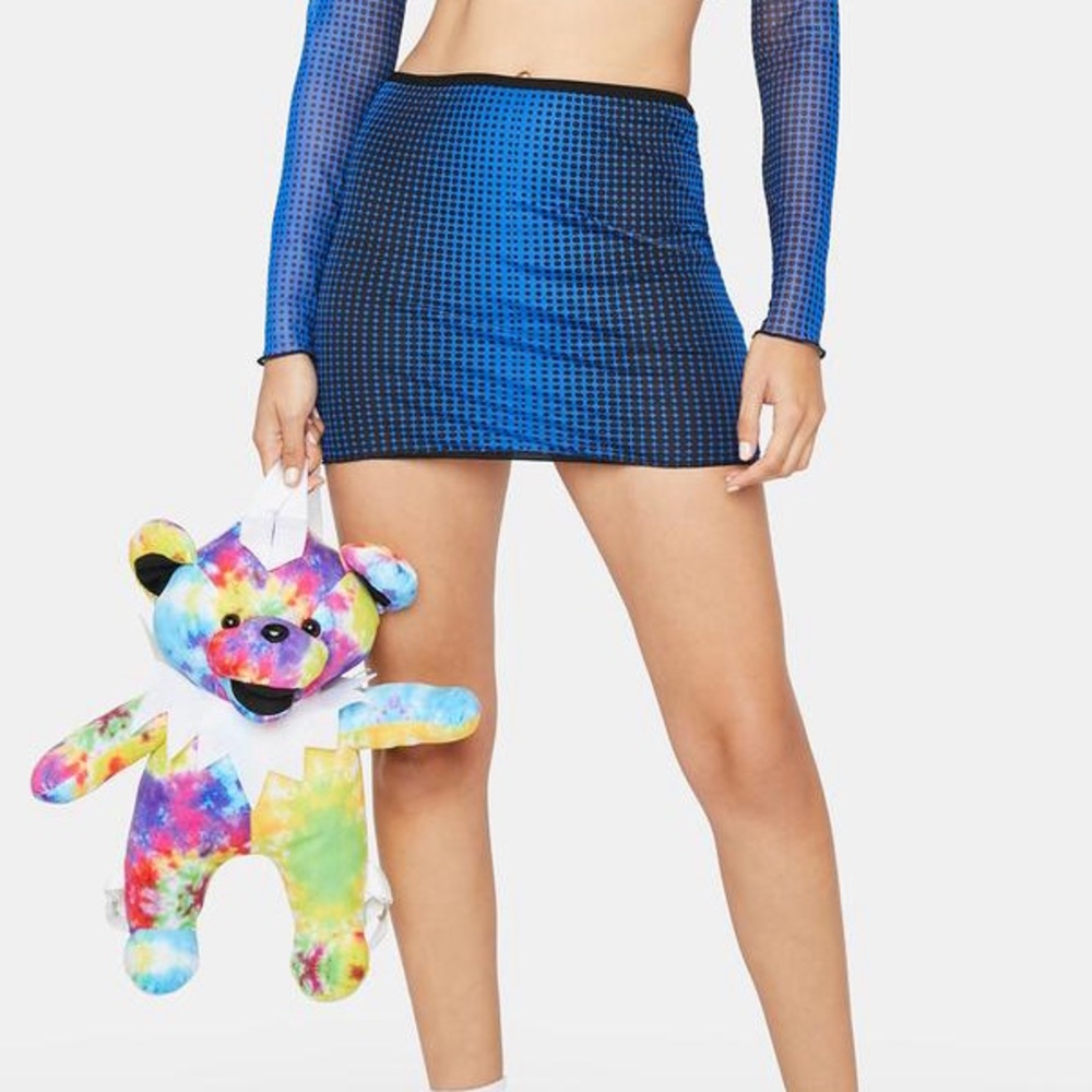 Edikted X-RAY Printed Mesh Mini Skirt